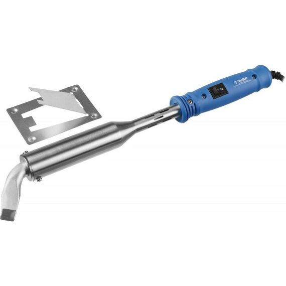 Паяльное оборудование: Паяльник Зубр Профессионал 55301-300 с выключателем, пластмассовой рукояткой и долговечным жалом, 300Вт, клин фотографии