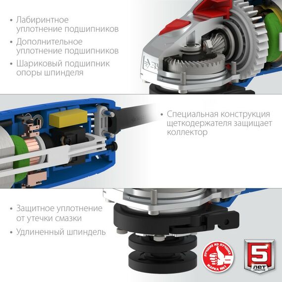 Угловые шлифмашинки (болгарки): УШМ Зубр Профессионал УШМ-П115-750 115 мм, 750 Вт фотографии