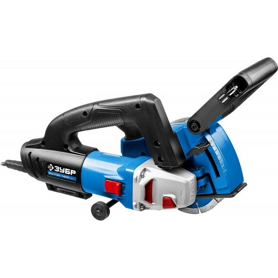 Штроборезы, бетонорезы: Штроборез (бороздодел) Зубр Профессионал ЗШ-П30-1400 ПСТ макс. глуб. паза 30 мм, 125 мм, подключ. пылесоса, плавн пуск, защита от перегрузки, 1400 Вт фотографии