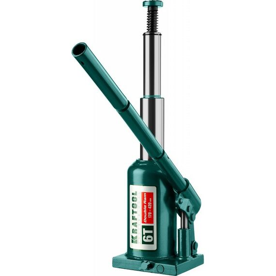 Домкраты: Домкрат двухштоковый бутылочный с увеличенным подъемом KRAFTOOL DOUBLE RAM 6т 170-420мм [43463-6] фотографии