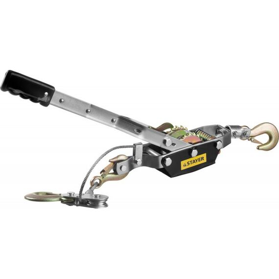 Лебедки, тали, тельферы: Лебедка STAYER MAXPull 4310-4 рычажная, тросовая, 4т/3м фотографии