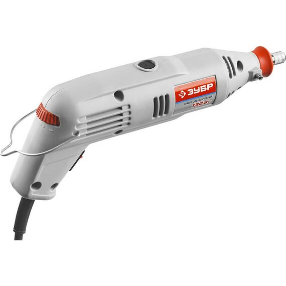 Прямошлифовальные машины (граверы): Гравер электрический Зубр ЗГ-130ЭК H176 с набором мини-насадок в кейсе, 176 предметов фотографии