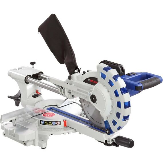 Торцовочные пилы: Пила торцовочная БЕЛМАШ MS B-255H 255x30мм, пропил 90/340мм, с протяжкой, 2кВт, 4500 об/мин, 17кг [S217A] фотографии