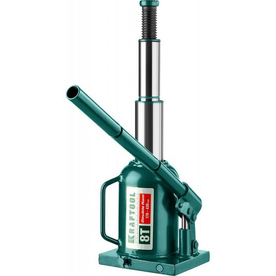 Домкраты: Домкрат двухштоковый бутылочный KRAFTOOL DOUBLE RAM 8т 170-430мм с увеличенным подъемом [43463-8] фотографии