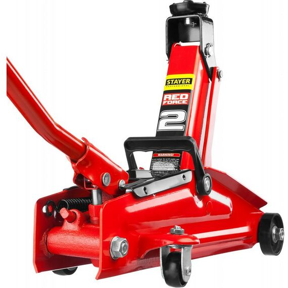 Домкраты: Подкатной домкрат для легковых а/м STAYER RED FORCE R-28 2т 130-350мм в кейсе [43153-2-K] фотографии