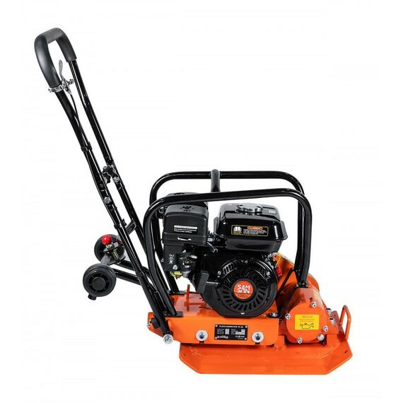 Виброплиты, вибраторы: Виброплита Samsan PC 26 двигатель SAMSAN SM200, вес 65 кг, колеса, без бака фотографии