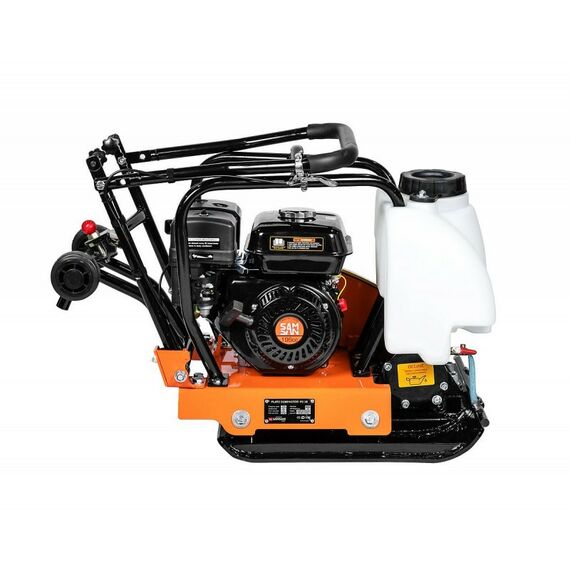 Виброплиты, вибраторы: Виброплита Samsan PC 26 двигатель SAMSAN SM200, 67 кг, колеса, с баком для воды фотографии