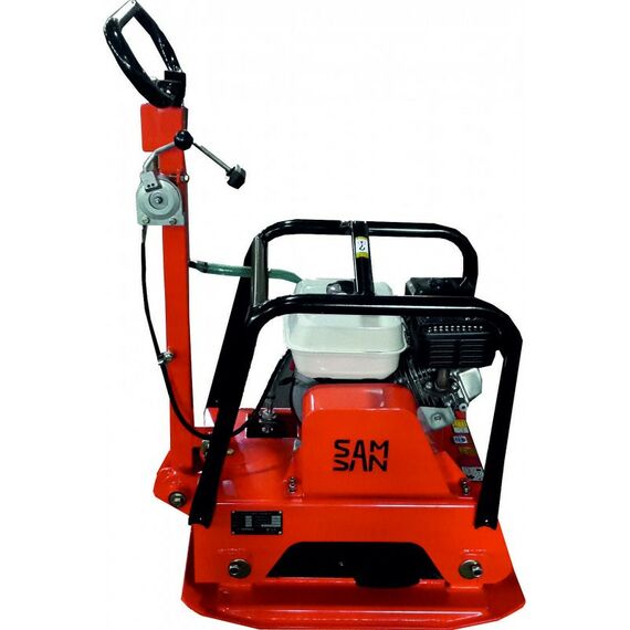 Виброплиты, вибраторы: Виброплита реверсивная Samsan RP321 73X37см, двигатель Honda GX 160, 4-тактный, одноцилиндровый, 5.5 л/с, частота 4000 виб./мин, центробежная сила 30,5 кН, глубина уплотнения 50 см фотографии