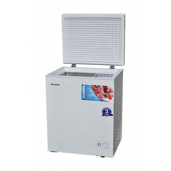 Морозильные камеры: Морозильный ларь WILLMARK CF-120G компрессор TOSHIBA, до -24С, 105л, 1 корз. стеклянная крышка фотографии