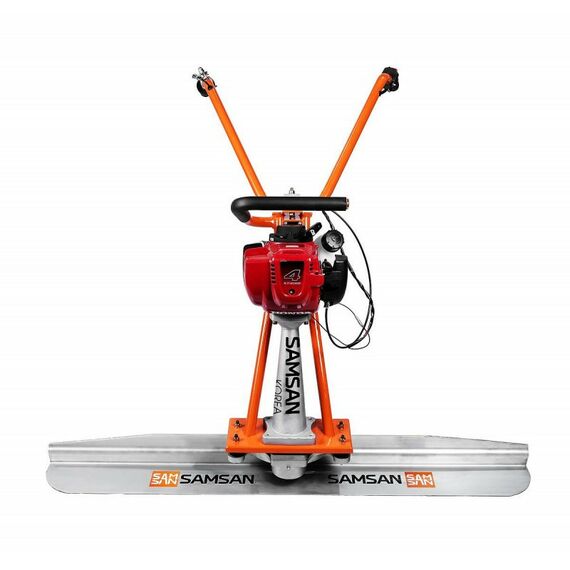 Виброплиты, вибраторы: Виброрейка Samsan SFS102 с двиг. Zongshen S35 (хром, без лезвия), бензиновый 4-х тактный, вес 21 кг фотографии