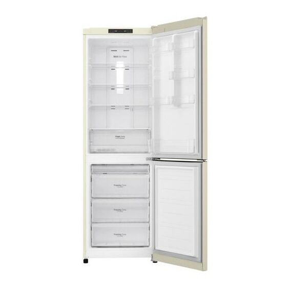 Холодильники: Холодильник с нижней морозильной камерой LG GA-B419SEJL 1.9м, инверторный компрессор, класс энергоэффективности A+, Total No Frost, бежевый фотографии