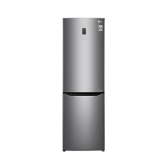 Холодильники: Холодильник с нижней морозильной камерой LG GA-B419SLGL 1.9м, инверторный компрессор, класс энергоэффективности А+, Total No Frost, скрытая ручка, внешний дисплей, цвет темный графит фотографии