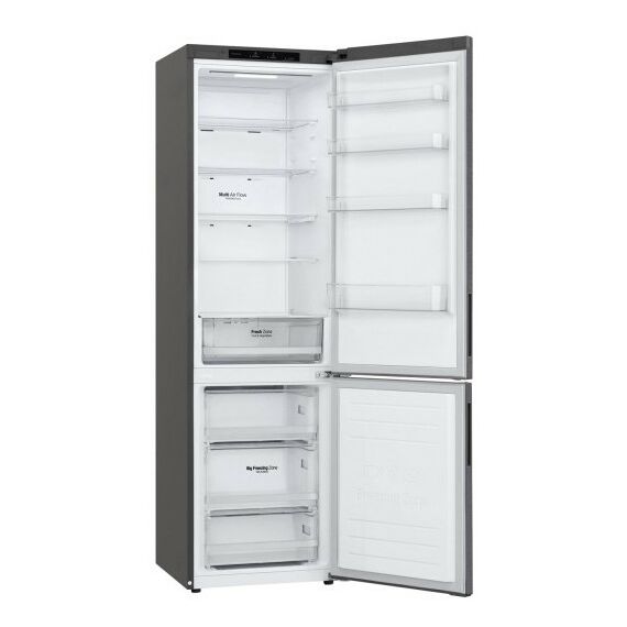 Холодильники: Холодильник с нижней морозильной камерой LG GA-B509CLCL 2.03м, технология Door Cooling+, инверторный компрессор, Total No Frost, внутренний дисплей фотографии