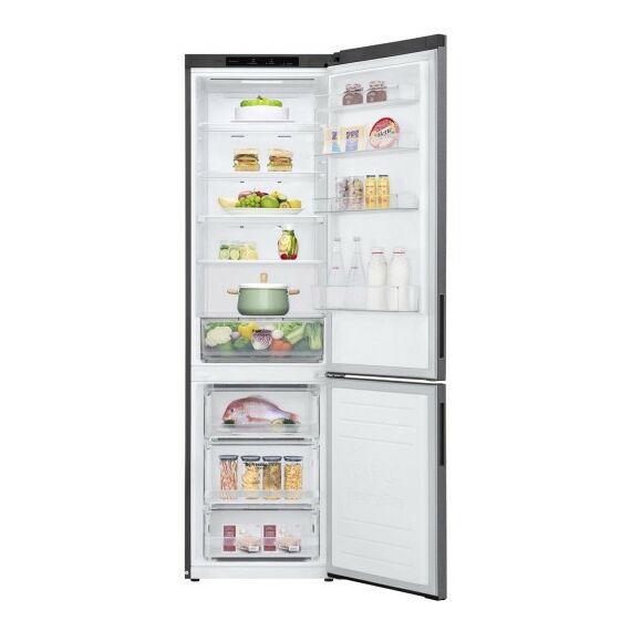 Холодильники: Холодильник с нижней морозильной камерой LG GA-B509CLCL 2.03м, технология Door Cooling+, инверторный компрессор, Total No Frost, внутренний дисплей фотографии