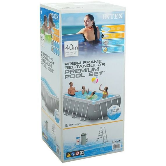 Бассейны: Бассейн каркасный Intex Prism Frame 400 х 200 х 100 см фильтр-насос, лестница [26788NP] фотографии