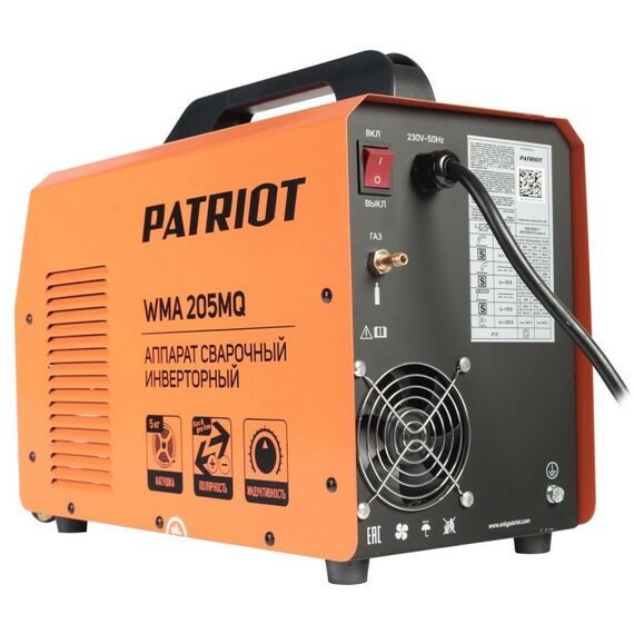 Сварочные аппараты: Полуавтомат сварочный инверторный Patriot WMA 205MQ MIG/MAG/MMA [605302155] фотографии