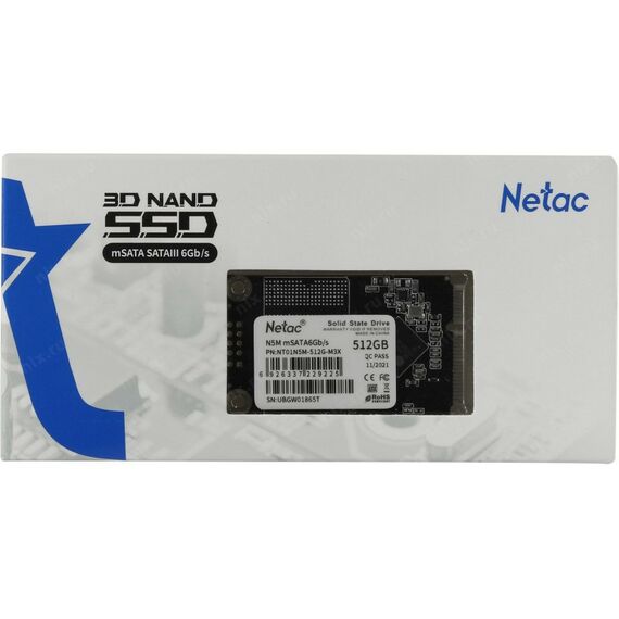 SSD-накопители: SSD-накопитель Netac 512 Gb mSATA 6Gb/s [NT01N5M-512G-M3X] фотографии