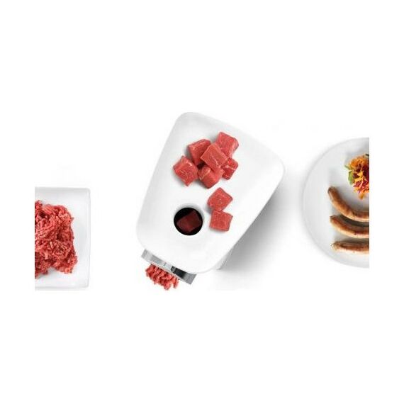 Мясорубки: Мясорубка BOSCH MFW2520W SmartPower, 350/1500 Вт, 2 форм диска, насадка для колбасок и кеббе фотографии