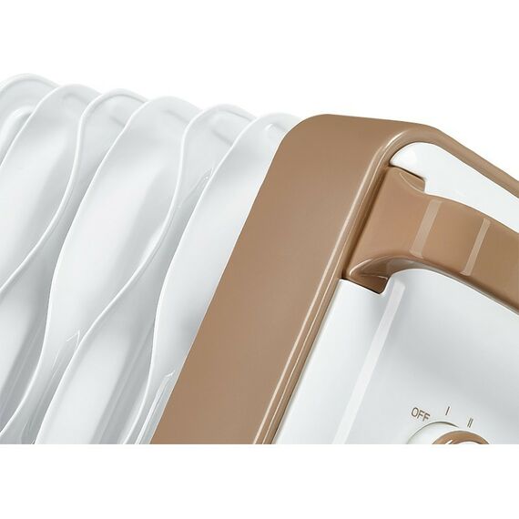 Масляные радиаторы: Масляный радиатор Electrolux Wave EOH/M-9157 мощность обогрева 1500 Вт, число секций: 7, термостат, колеса для перемещения, цвет белый фотографии