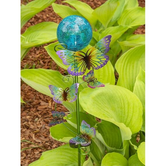 Садовые светильники: Светильник садовый  ЧУДЕСНЫЙ САД 689-B Бабочки наземный, синий фотографии
