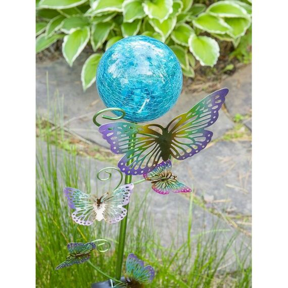 Садовые светильники: Светильник садовый  ЧУДЕСНЫЙ САД 689-B Бабочки наземный, синий фотографии