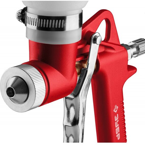 Пневмокраскопульты: Картушный пистолет для штукатурки Зубр MKP 600 с верхним бачком, 4, 6, 8мм [06466] фотографии