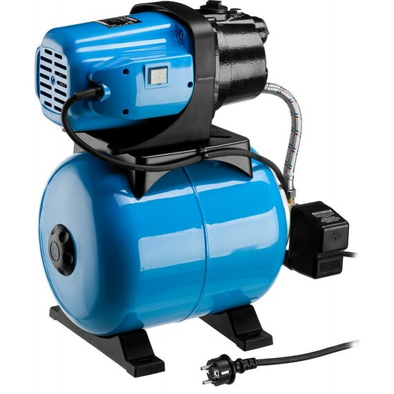 Насосы и насосные станции: Станция насосная автоматическая Зубр Мастер НАС-М3-1200-Ч 1200 Вт, пропускная способность 63 л/мин, напор 46 м, бак 20 л, корпус из чугуна фотографии