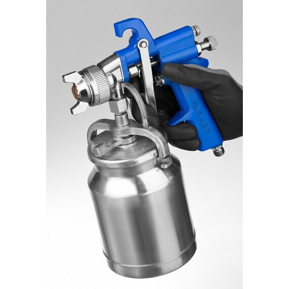 Пневмокраскопульты: Краскопульт пневматический Зубр Профессионал PRO 350N с нижним бачком, 1.8мм [06451-1.8] фотографии