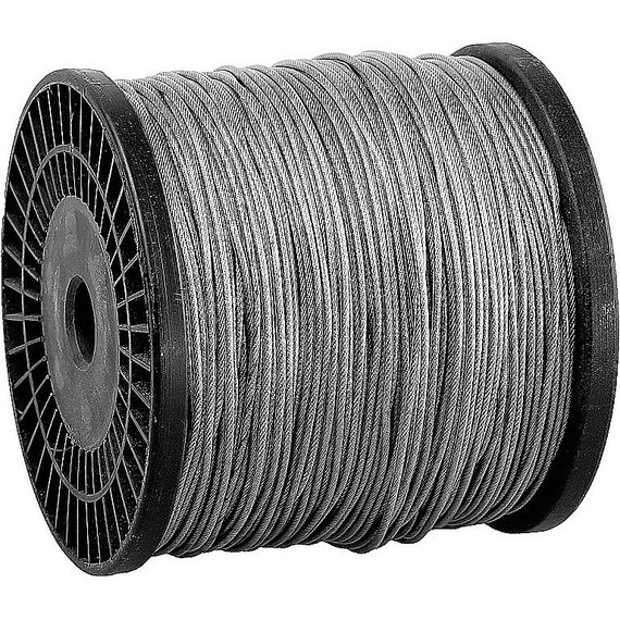 Такелажный крепеж: Трос стальной оцинкованный Зубр Профессионал d=2/3 мм, L=200 м DIN 3055, в оплетке ПВХ [4-304120-02-03] фотографии