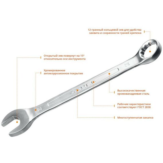 Наборы инструментов и ключи: Набор комбинированных и рожковых гаечных ключей Зубр 27086-H32 32 шт, 6 - 32 мм фотографии