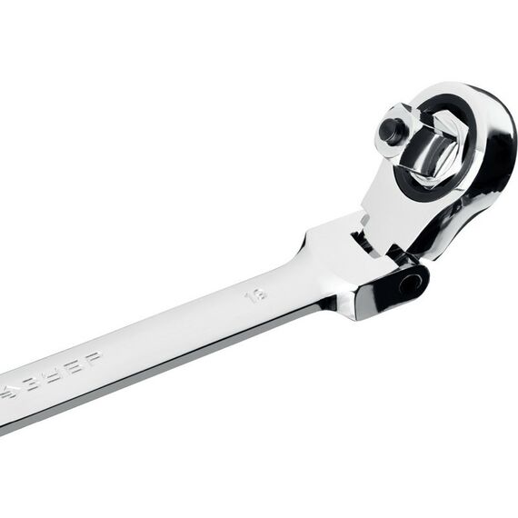 Наборы инструментов и ключи: Набор комбинированных гаечных ключей трещоточных шарнирных с адаптерами Зубр 27102-H10 10 шт, 8 - 19 мм фотографии