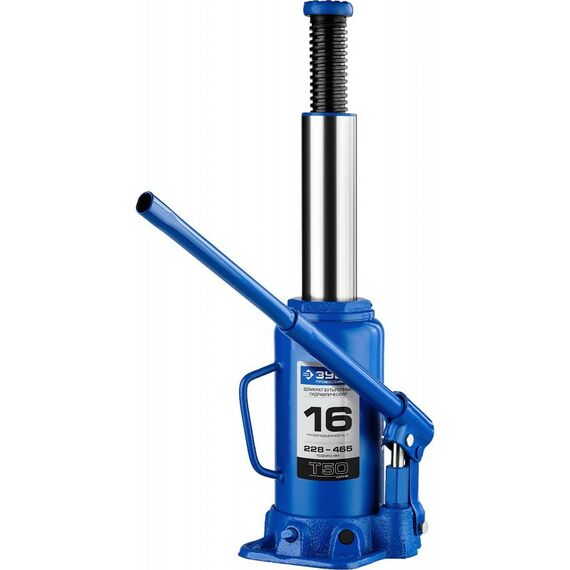 Домкраты: Домкрат бутылочный гидравлический Зубр Профессионал T50 16т, 228-465мм [43060-16_z01] фотографии