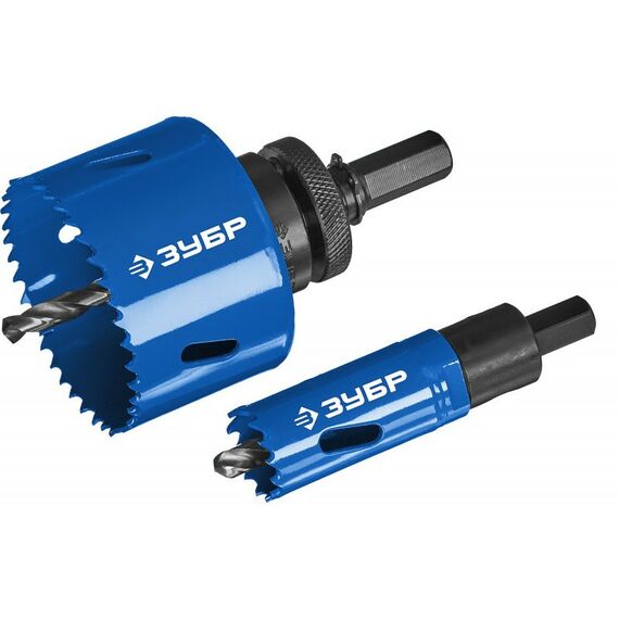 Буры, пики, коронки, сверла: Набор коронок биметаллических Зубр 29531-H11 11шт, (14,20,22,25,30,35,40,51,60,64,67) фотографии