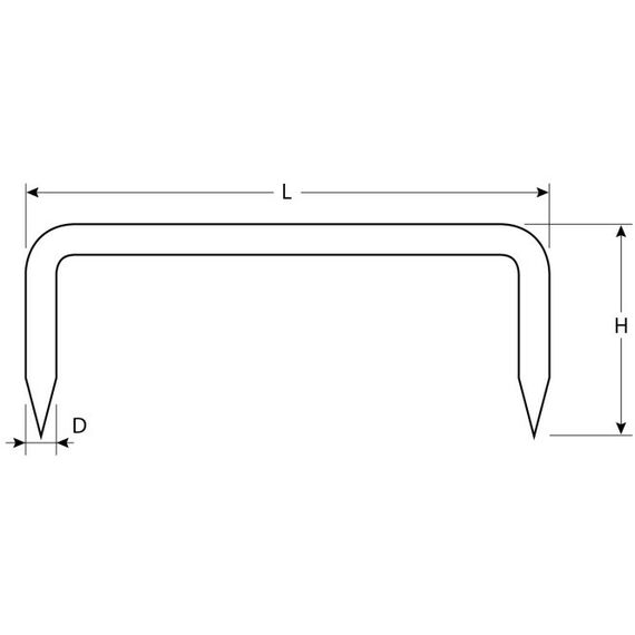 Крепеж для отделочных работ: Скоба строительная кованая Зубр 300 х 70 х 8мм 100 шт [311165-300-70] фотографии