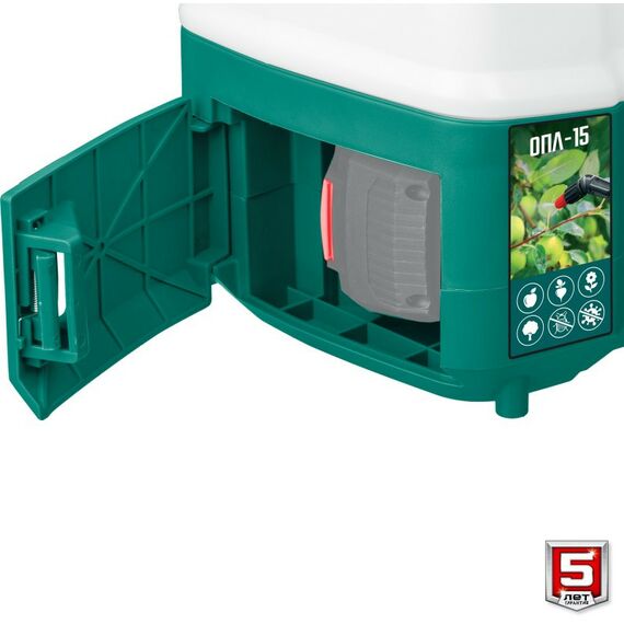 Опрыскиватели садовые: Опрыскиватель аккумуляторный Зубр ОПЛ-15 15 л бак, без АКБ, Li-Ion 18В фотографии