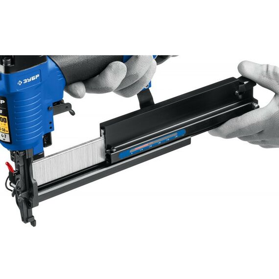 Гвоздезабиватели: Пневматический нейлер-степлер (гвозде/скобозабиватель) 2-в-1 Зубр Профессионал Т55/300 скобы тип 55 (16-40мм) и гвоздей 300 (10-50 мм) [31937] фотографии