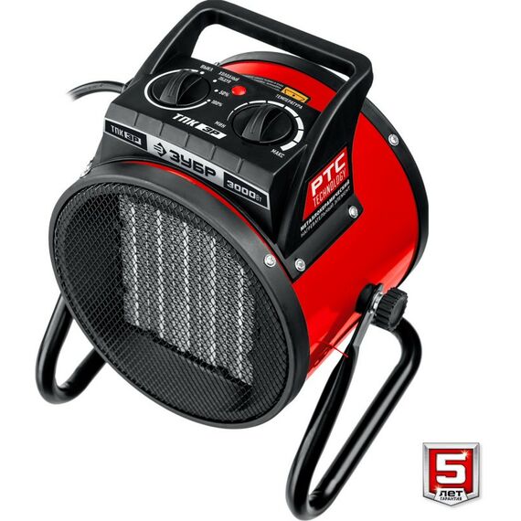 Тепловые пушки: Электрическая тепловая пушка Зубр ТПК-3Р 3 кВт, МКН фотографии