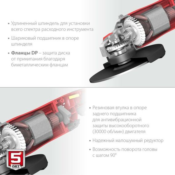Угловые шлифмашинки (болгарки): УШМ (болгарка) Зубр УШМ-230-2605 П 230 мм, 2600 Вт, компакт фотографии