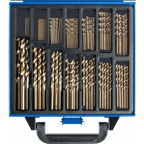 Буры, пики, коронки, сверла: Набор сверл по металлу Зубр КОБАЛЬТ 99шт 1-10мм сталь Р6М5К5, класс А, мет.бокс [29626-H99] фотографии