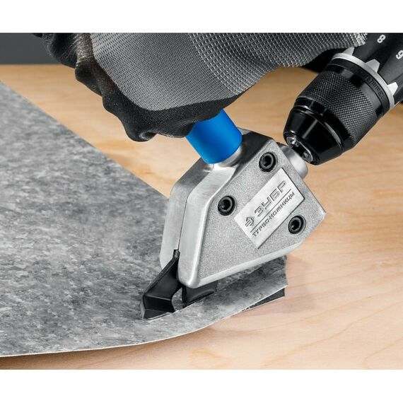 Ножницы по металлу: Насадка-ножницы для реза листового и гофрированного металла Зубр Турбо-Ножницы [23292] фотографии