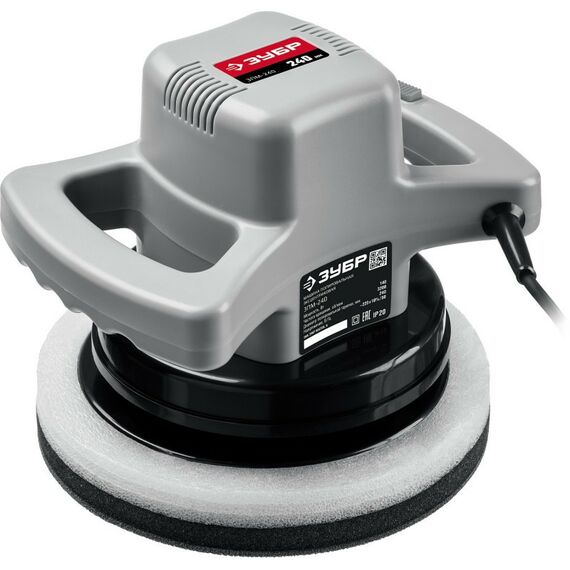 Эксцентриковые шлифмашинки: Полировальная машина Зубр ЗПМ-240 2 полировальные насадки, 3200 об/мин, 240 мм, 140 Вт фотографии