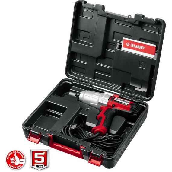 Гайковерты, отвертки: Гайковерт ударный сетевой Зубр ГС-300 К 300 Нм, 1/2", кейс фотографии