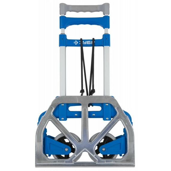 Тележки хозяйственные: Складная хозяйственная тележка Зубр ТР-60 до 60кг, каркас и платформа из алюминия, платформа 39х28см, колёса d13см, вес 3.2кг [38750-60] фотографии