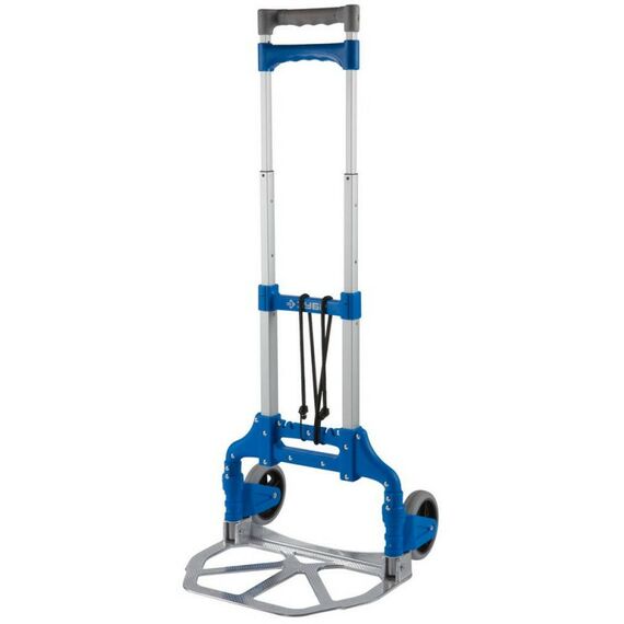 Тележки хозяйственные: Складная хозяйственная тележка Зубр ТР-60 до 60кг, каркас и платформа из алюминия, платформа 39х28см, колёса d13см, вес 3.2кг [38750-60] фотографии