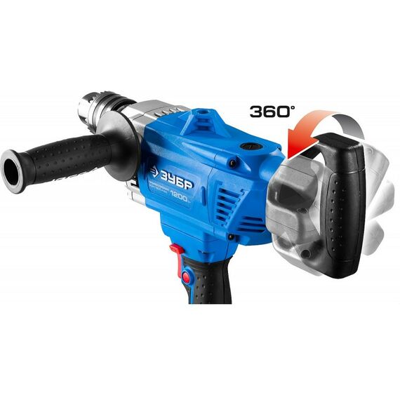 Дрели-миксеры: Дрель-миксер реверсивная Зубр Профессионал ЗДМ-1200 РММ2 160 Нм, патрон 16 мм, 0-850 об/мин, 1200 Вт фотографии