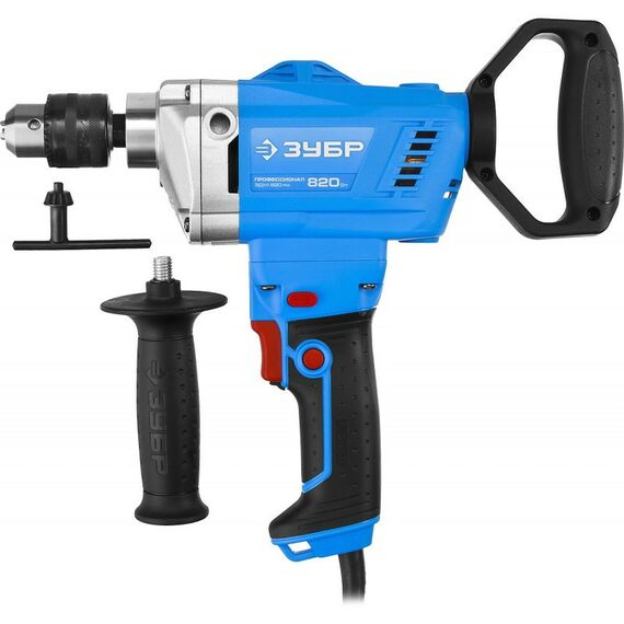 Дрели-миксеры: Дрель-миксер реверсивная Зубр Профессионал ЗДМ-820 РМ 50 Нм, патрон 13 мм, 0-650 об/мин, 820 Вт [ЗДМ-820 РМ] фотографии