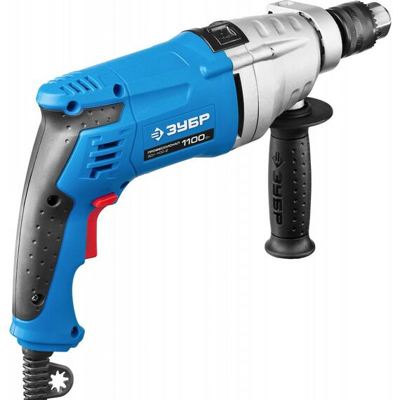 Дрели и шуруповерты: Дрель ударная Зубр Профессионал ЗДУ-1100-2 ЭРММ2 1100 Вт, 2-х скоростная дрель фотографии