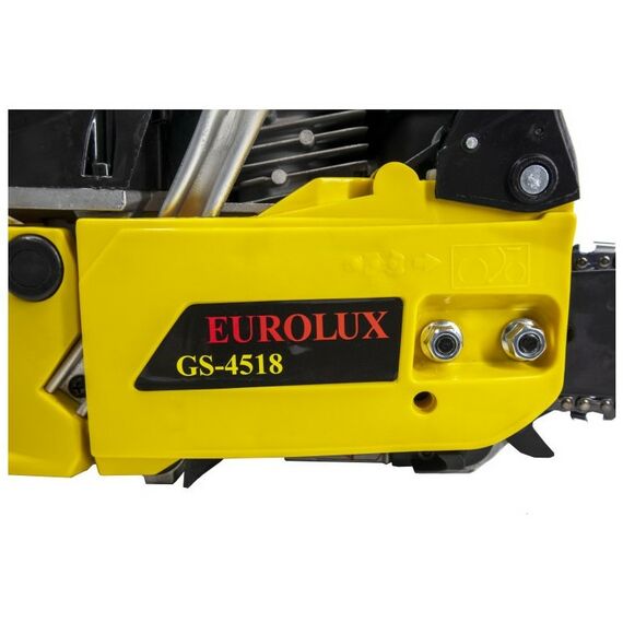 Бензопилы: Бензопила Eurolux GS-4518 3.1 л.с., шина 50.5 см, толщина звена 1.5 мм, шаг цепи 0.325", система гашения вибрации, тормоз цепи, автоматическая смазка цепи фотографии