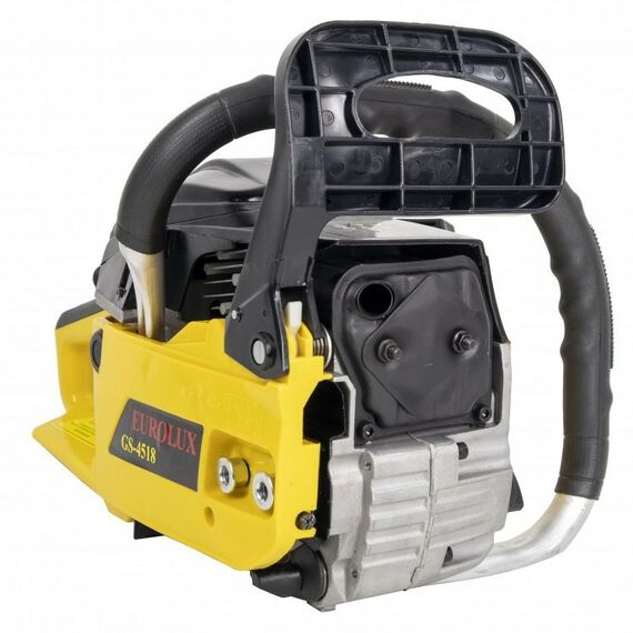Бензопилы: Бензопила Eurolux GS-4518 3.1 л.с., шина 50.5 см, толщина звена 1.5 мм, шаг цепи 0.325", система гашения вибрации, тормоз цепи, автоматическая смазка цепи фотографии