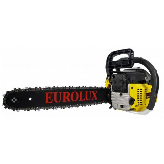 Бензопилы: Бензопила Eurolux GS-4518 3.1 л.с., шина 50.5 см, толщина звена 1.5 мм, шаг цепи 0.325", система гашения вибрации, тормоз цепи, автоматическая смазка цепи фотографии